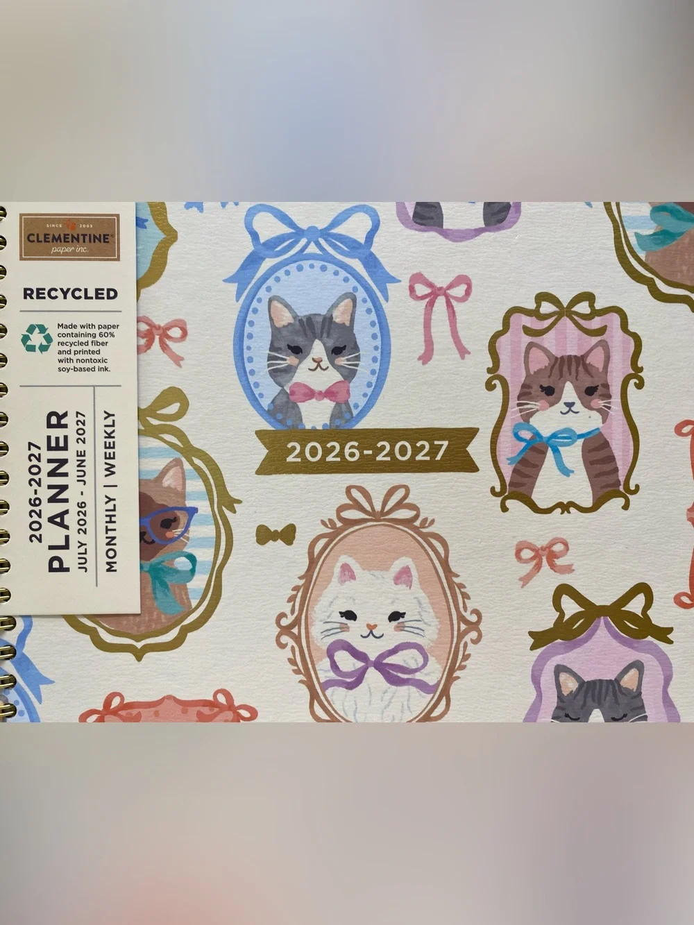 Clementine ❤️2027 Cat print planner L size New